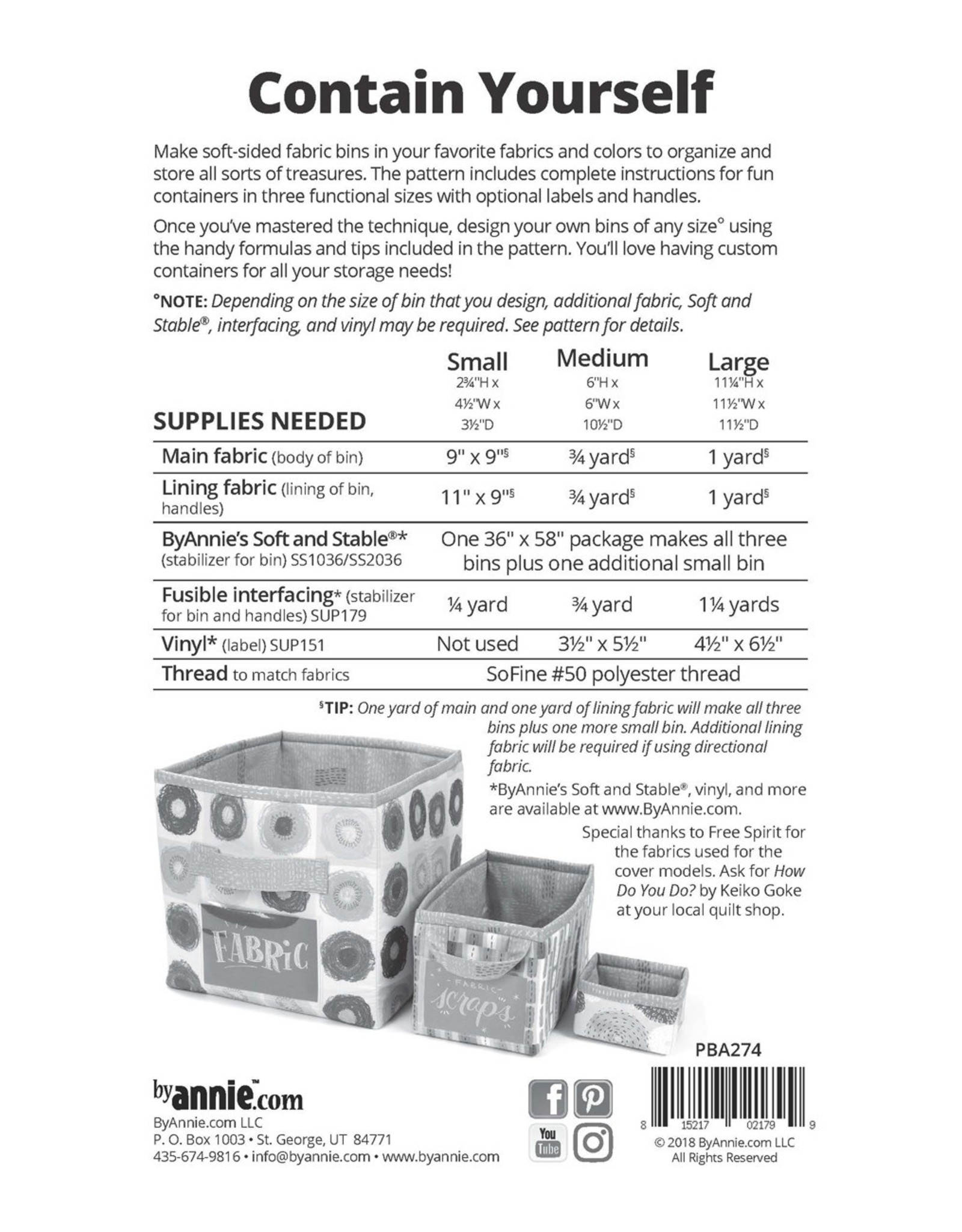 ByAnnie Contain Yourself - by Annie patroon - PBA274