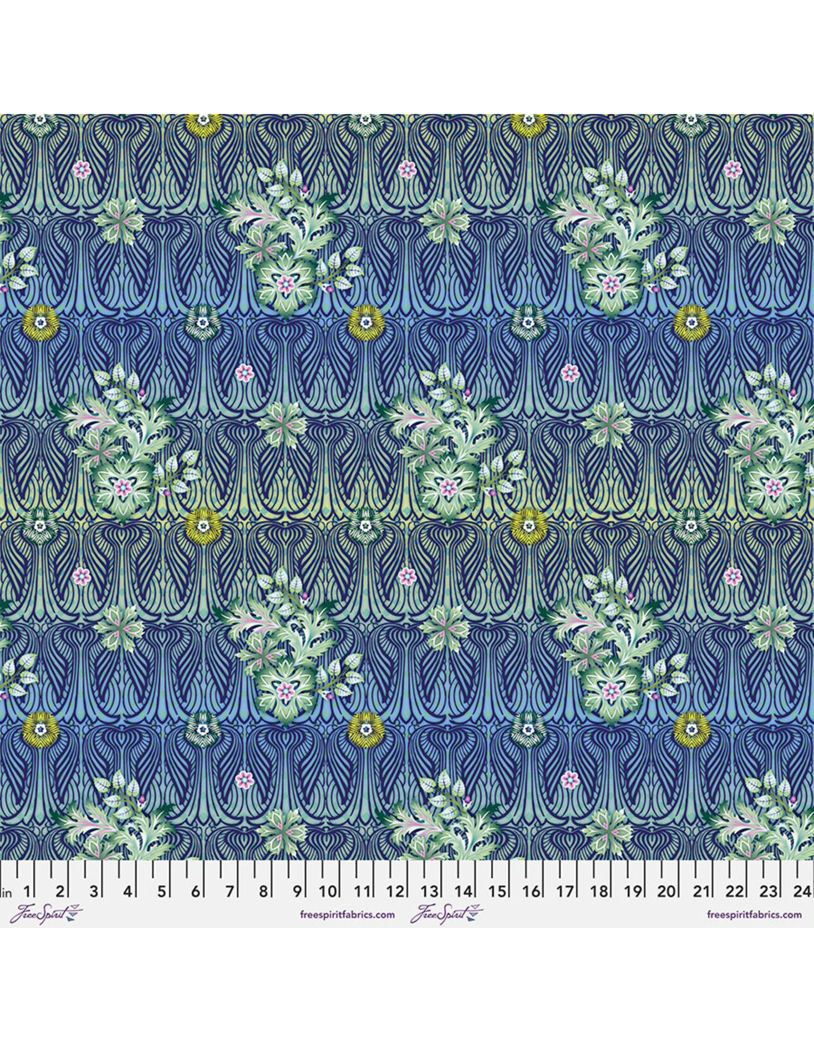 FreeSpirit Catalina Estrada - Birds in Paradise - Ripple Blue - PWCE009.XBLUE