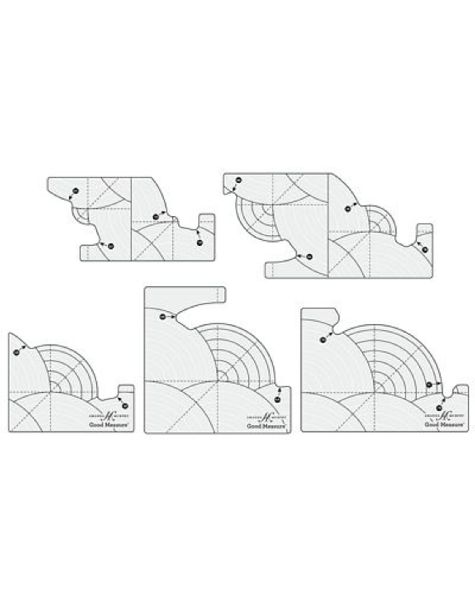 Amanda Murphy - Good Measure Amanda Murphy - Quilting Template - Baptist Fan Set