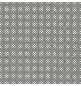 Makower UK White Spot On Steel Grey coupon (± 75 x 110 cm)