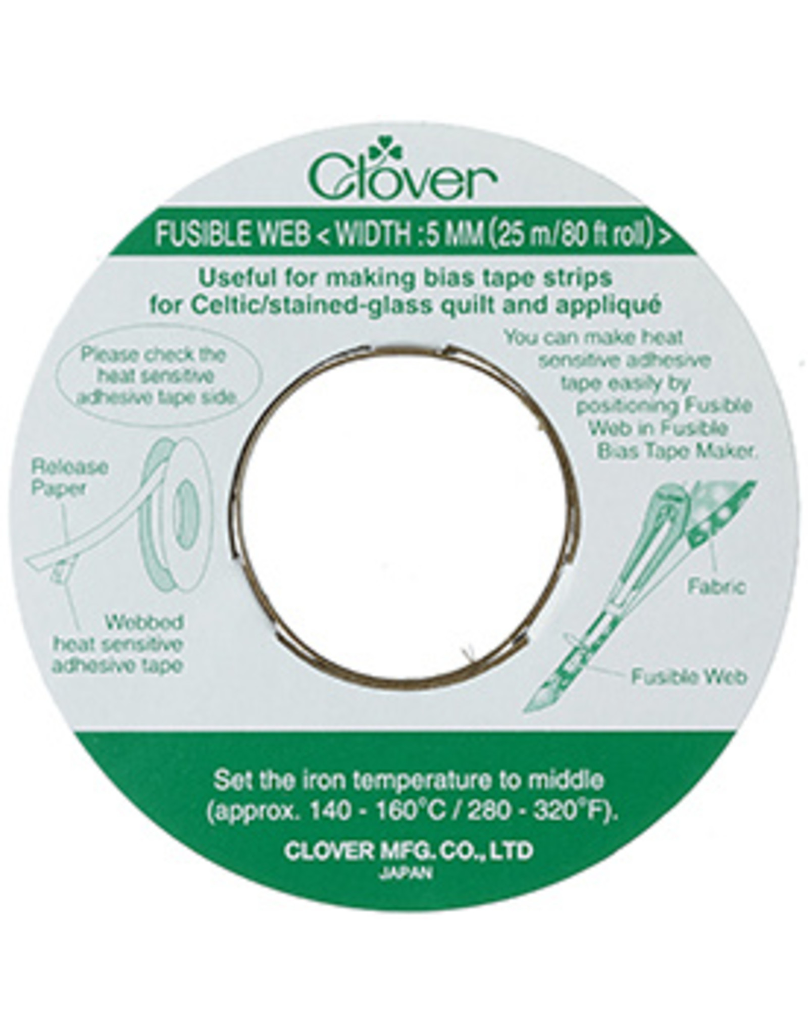 Clover Fusible web - 5 mm - voor glas in lood quilts