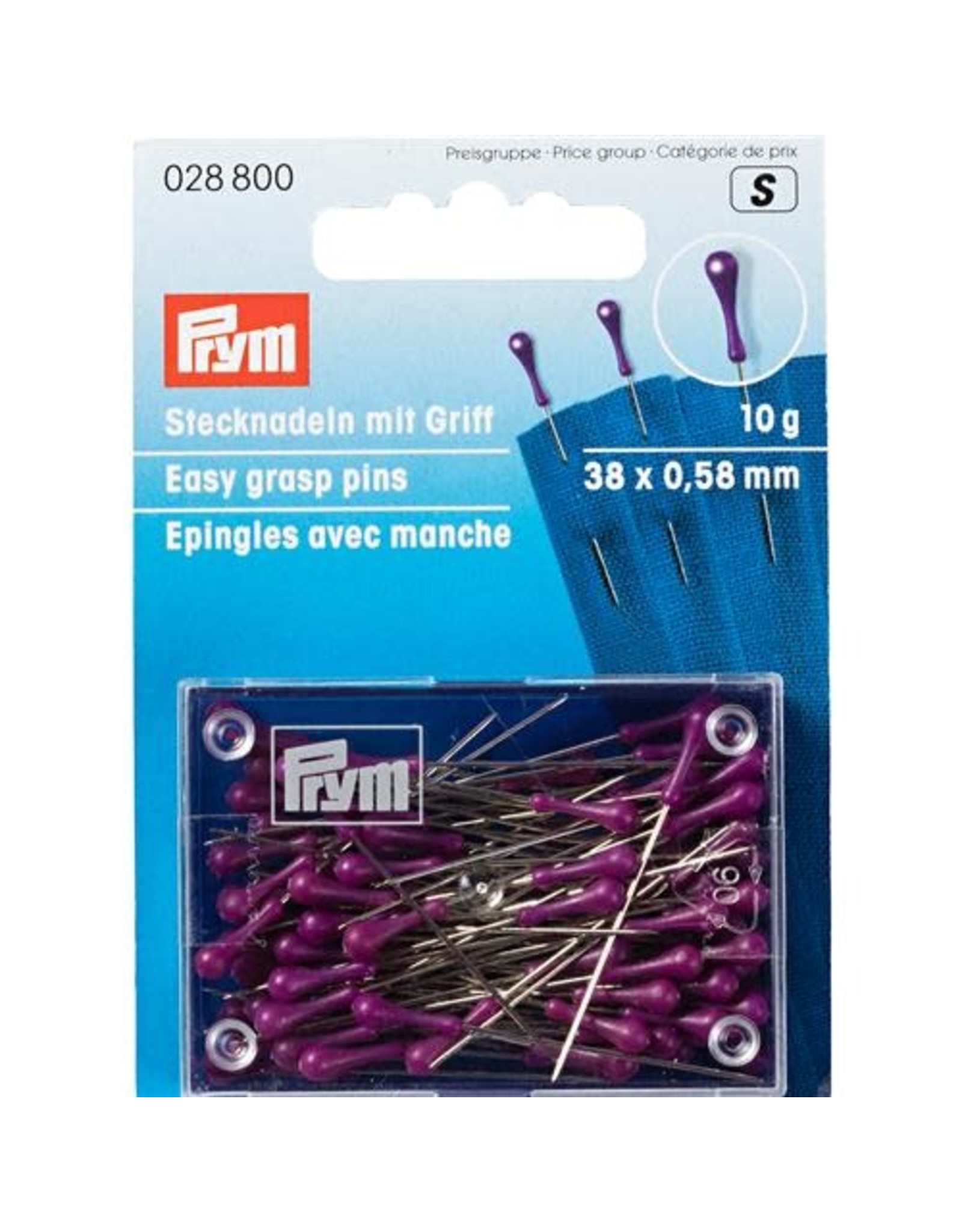 Prym Pins - easy grip - purple