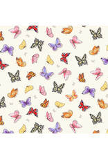 Makower UK Summer Days - Butterflies Cream