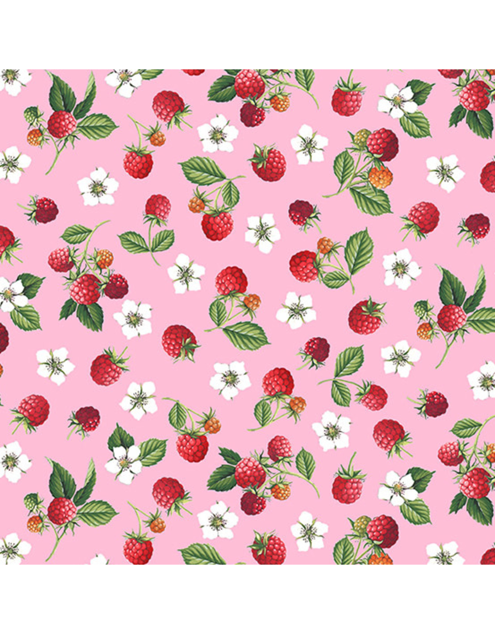 Makower UK Summer Days - Raspberries Pink