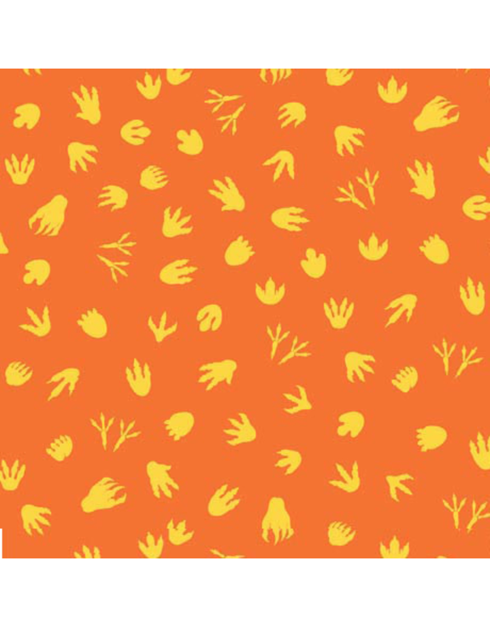 QT Fabrics Kate Ward Thacker - Dinosaurus - Dino Prints Orange - 29463-O