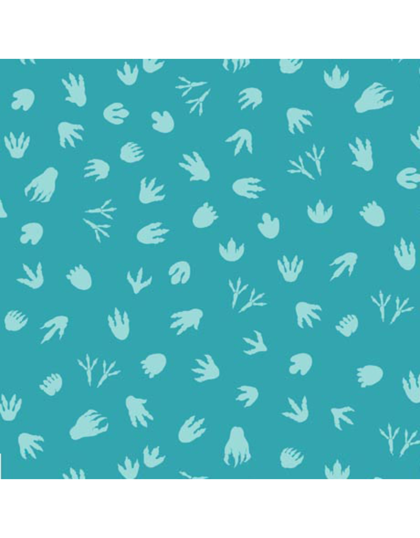 QT Fabrics Kate Ward Thacker - Dinosaurus - Dino Prints Teal - 29463-Q