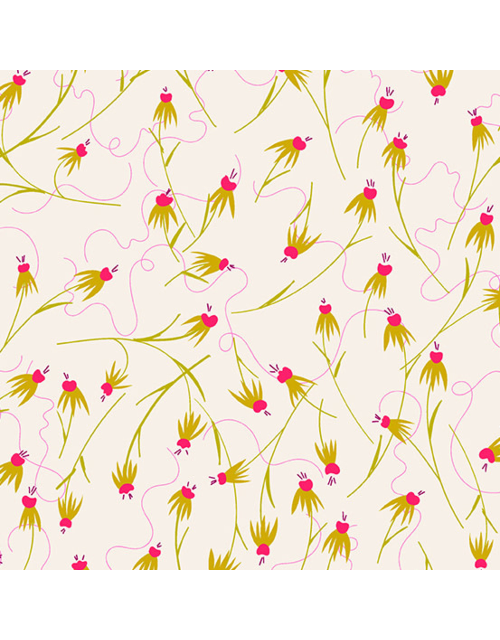 Andover Alison Glass - Wildflowers - Coneflower Linen - A-671-L
