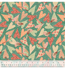 Windham Poppy - Scrappy Hearts Teal