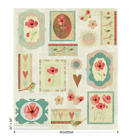 Windham Poppy - Scrapbook Panel Multi