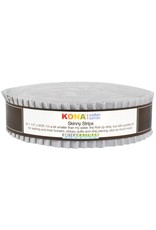 Robert Kaufman 1-1/2in Skinny Strips - Kona Solids Ash