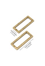 ByAnnie ByAnnie - Rectangle Ring Flat  - 1-1/2 inch - Antique Brass - 2 stuks - HAR15-RR-AB-TWO