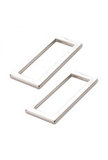 ByAnnie ByAnnie - Rectangle Ring Flat  - 1-1/2 inch - Nickel - 2 stuks - HAR15-RR-N-TWO