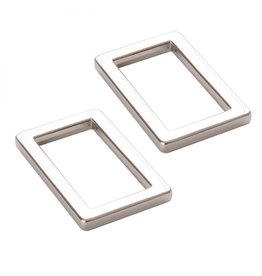 ByAnnie Rectangle Ring Flat  - 1 inch - Nickel