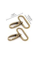 ByAnnie Swivel Hook  - 1-1/2 inch - Antique Brass