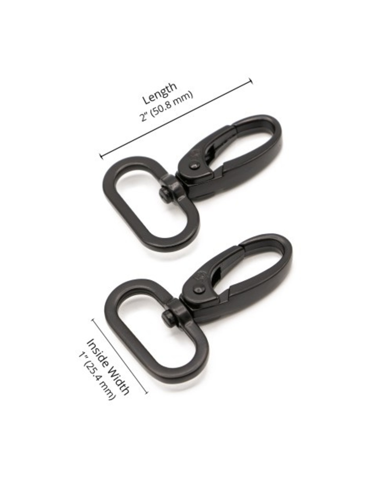 ByAnnie Swivel Hook - 1 inch - Black Metal