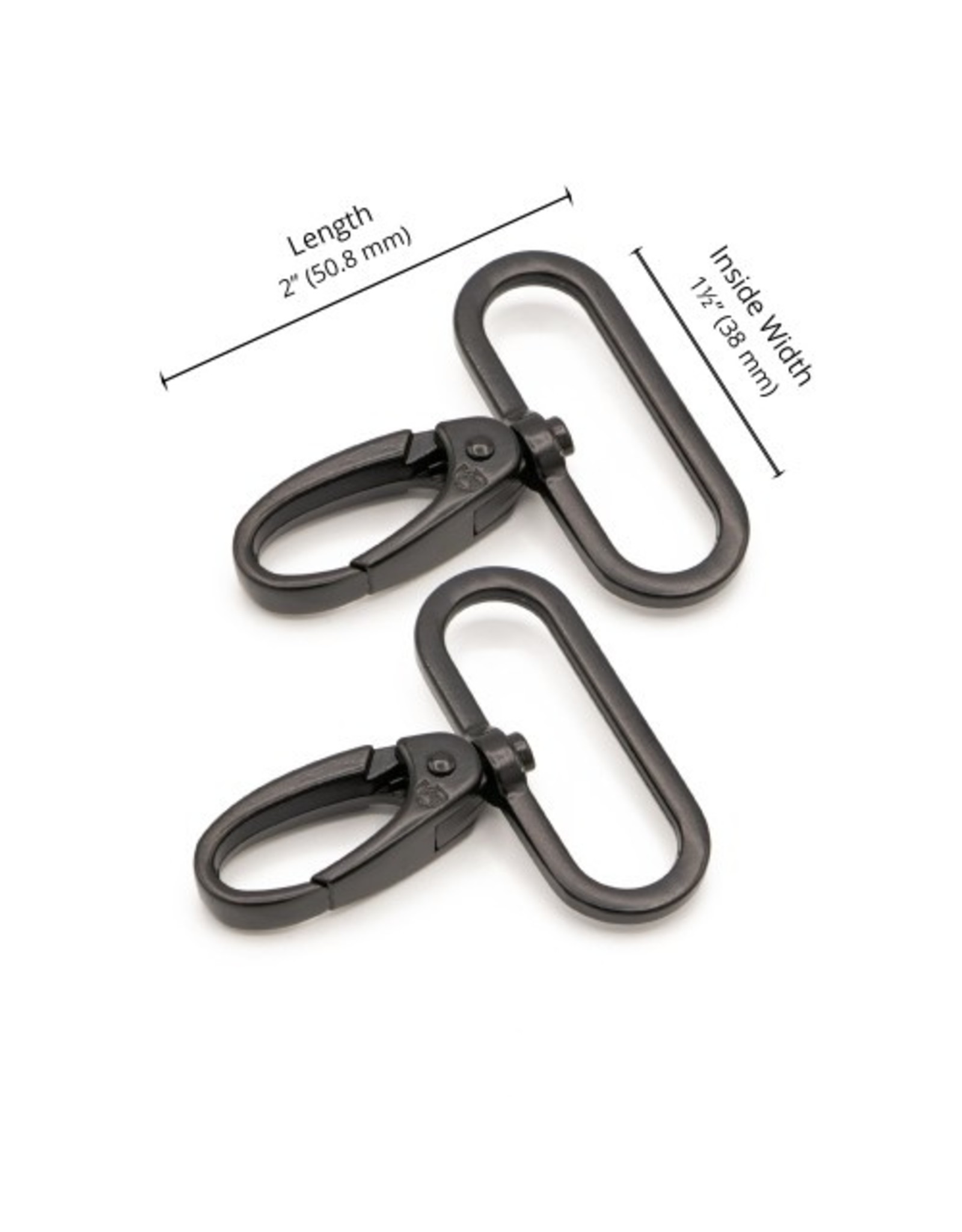 ByAnnie Swivel Hook  - 1-1/2 inch - Black Metal