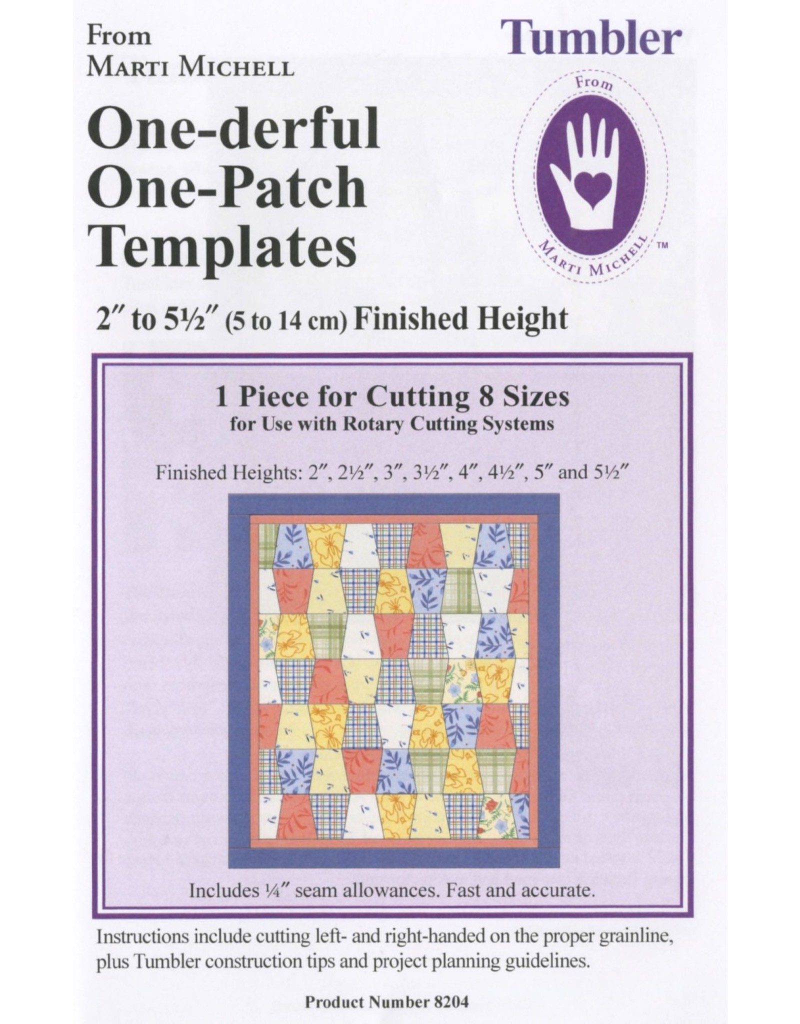 Marti Michell Marti Michell - One-derful One-Patch Templates - 8204 - Tumbler