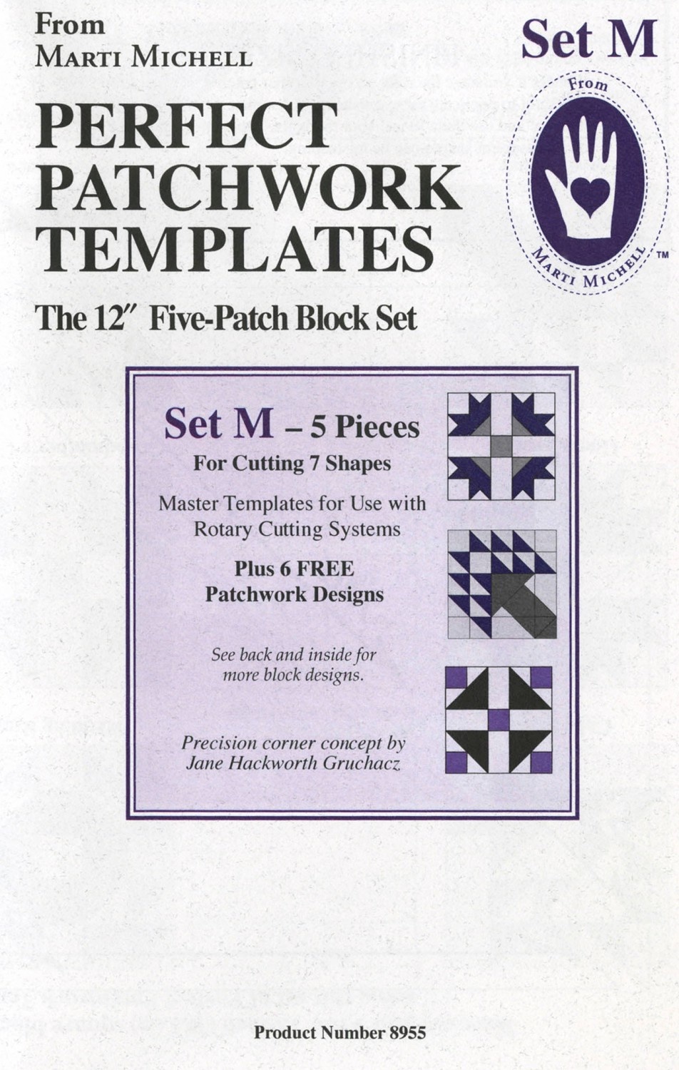 Marti Michell Set M 5 Patch Perfect Patchwork Templates 8955 Marti michell set m 5 patch perfect patchwork templates 8955