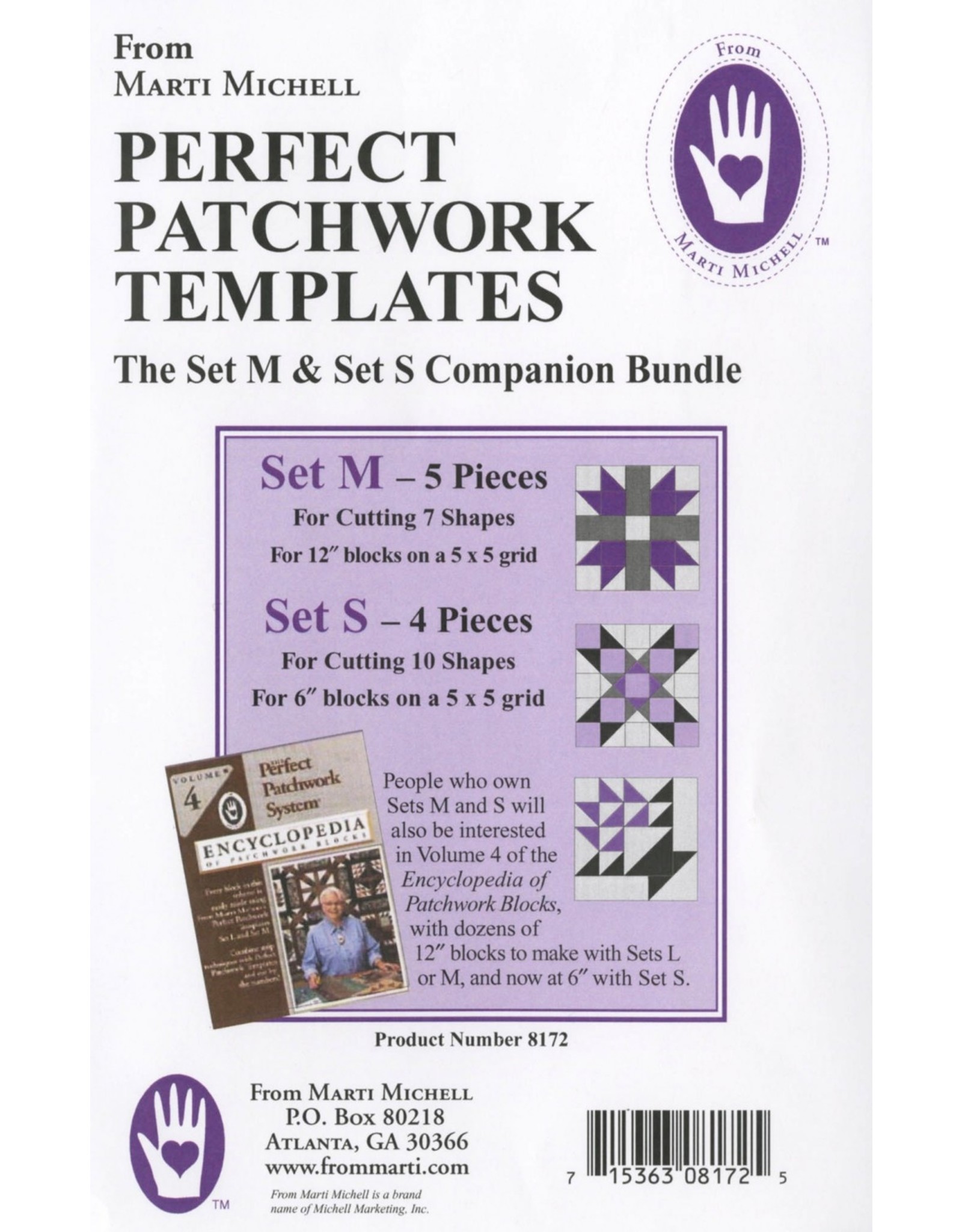 Marti Michell Marti Michell - Set M & S Companion Bundle - Perfect Patchwork Templates - 8172