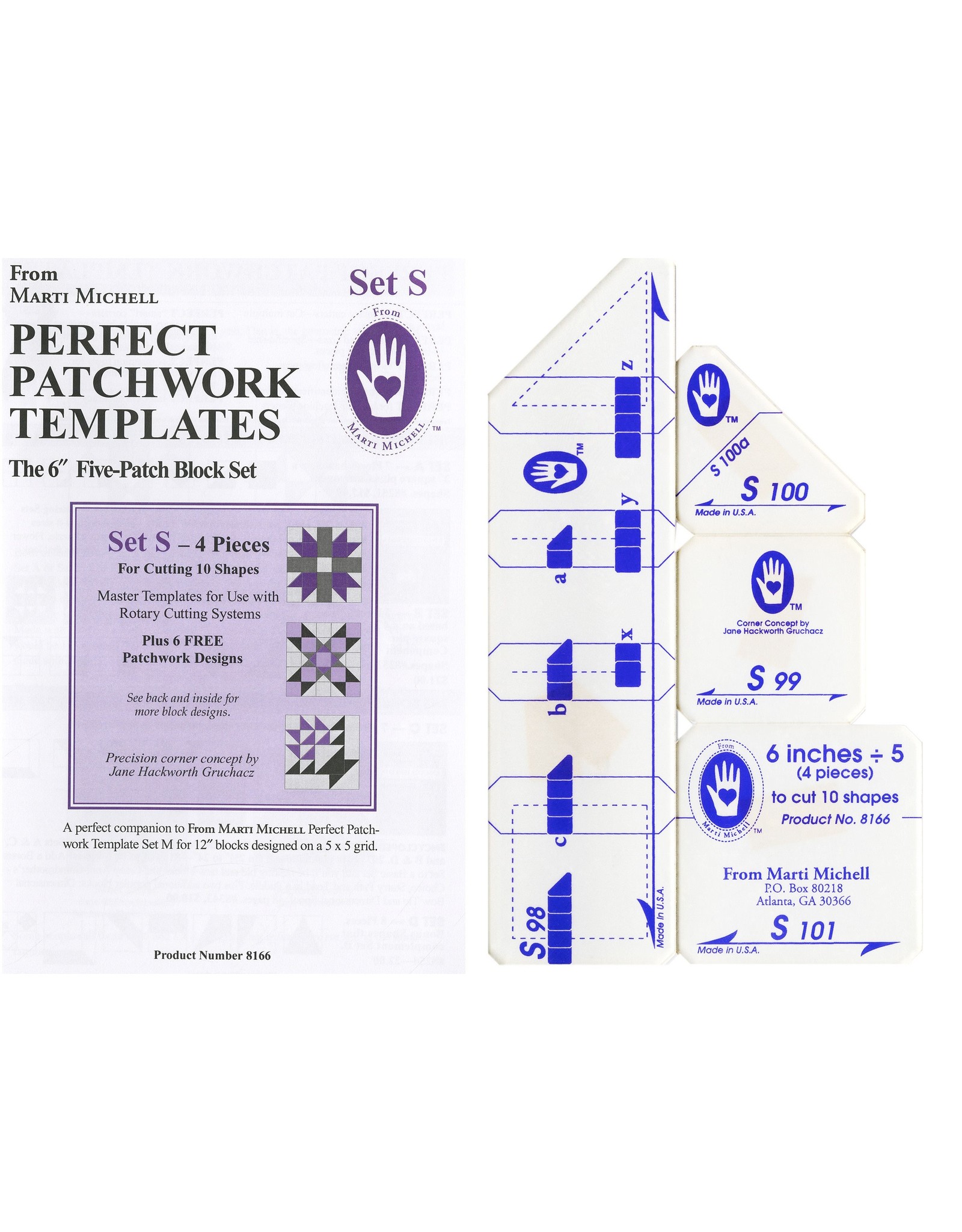 Marti Michell Marti Michell - Set M & S Companion Bundle - Perfect Patchwork Templates - 8172