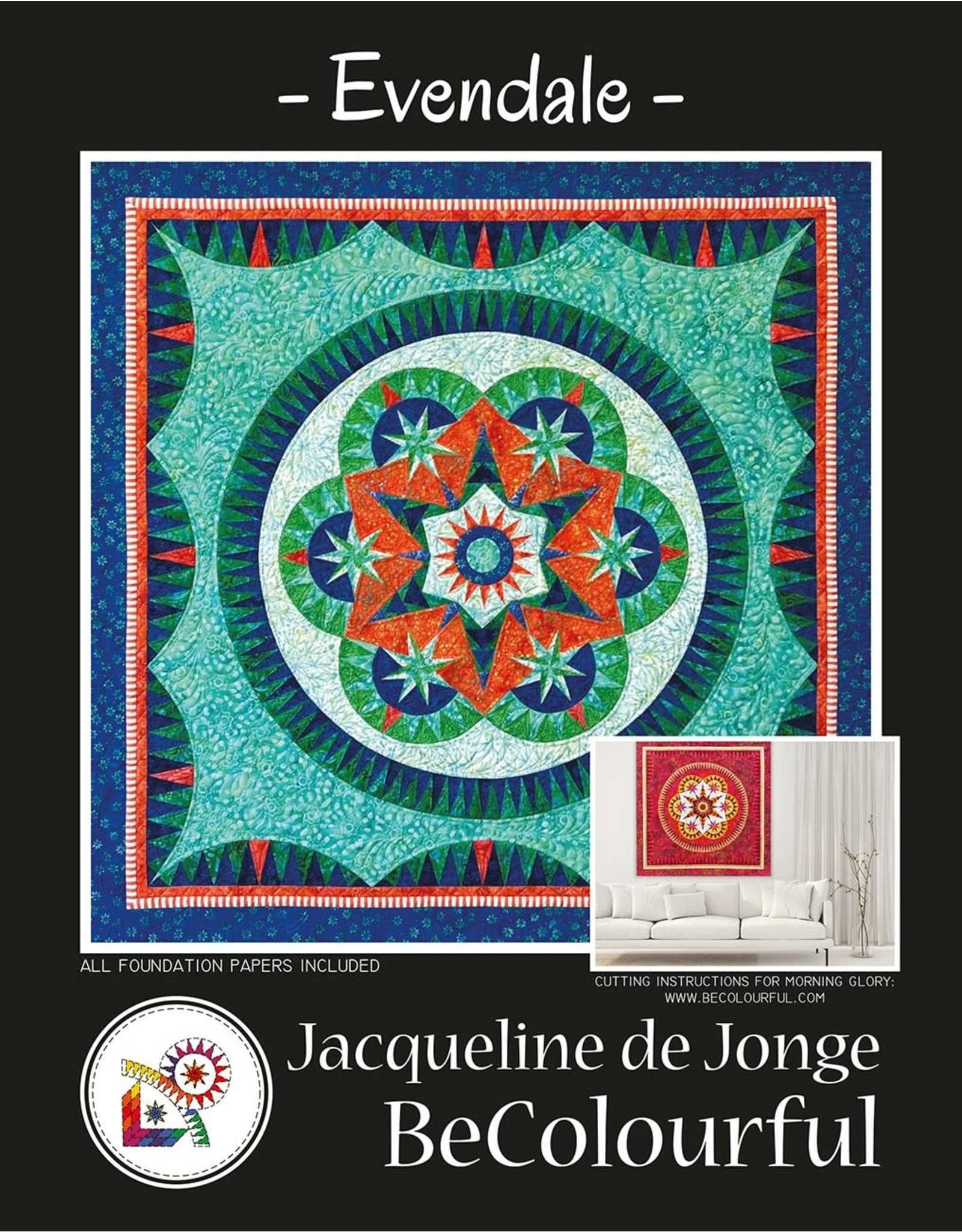 BeColourful Jacqueline de Jonge - Foundation Paper Piecing patroon - Evendale