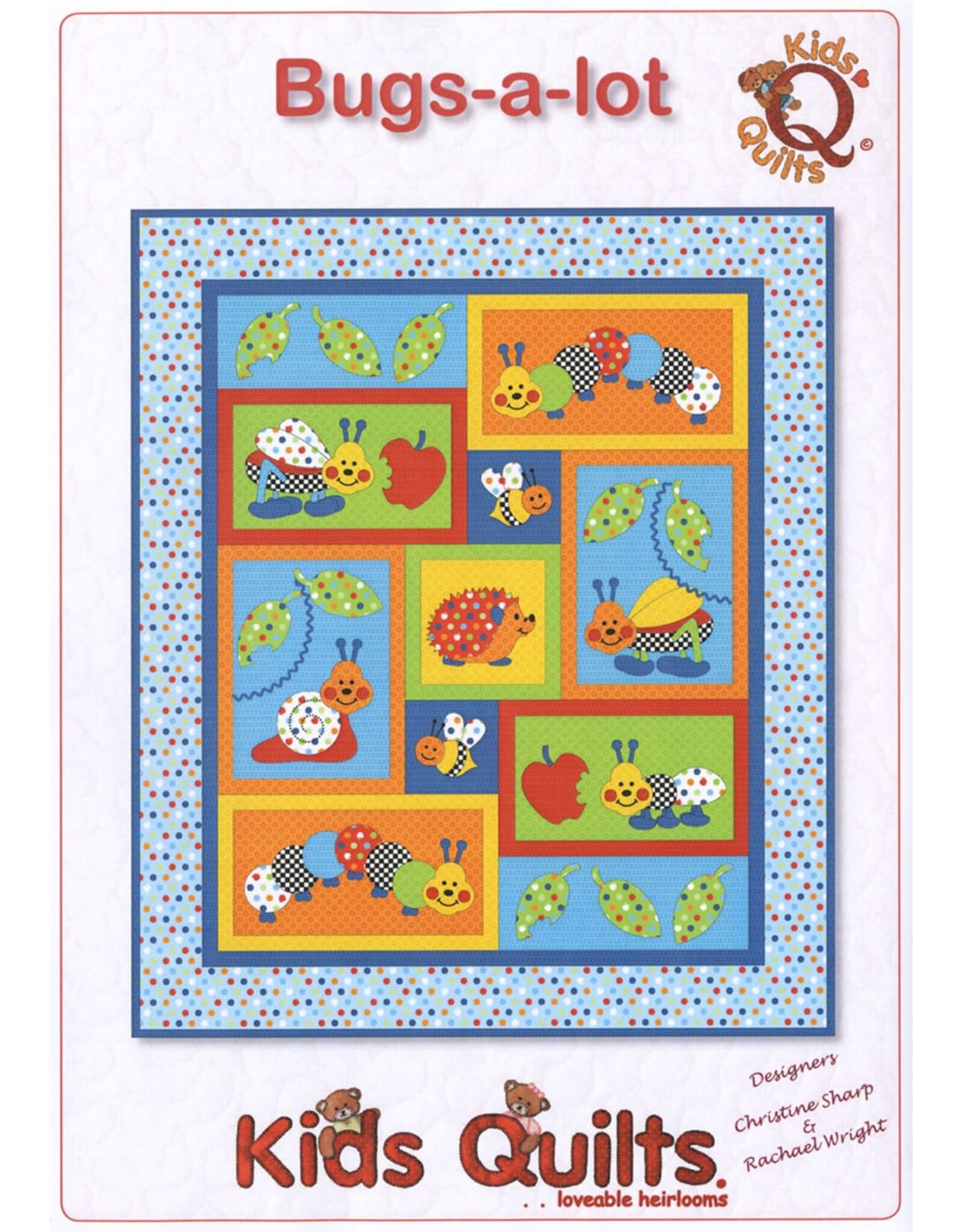 Kids Quilts Kids Quilts - applique patroon - Bugs-a-lot - QLT059