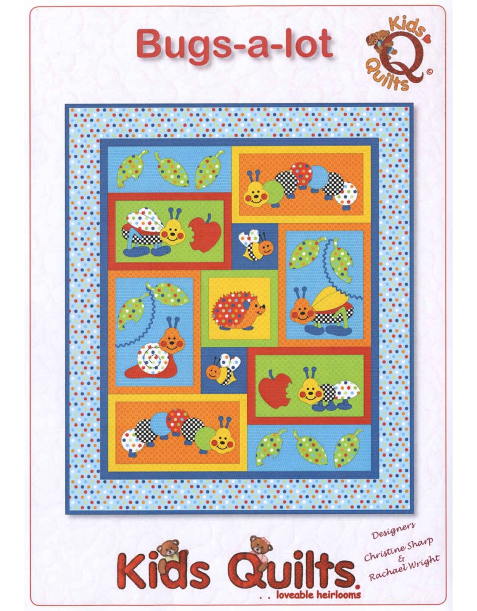 Kids Quilts Kids Quilts - applique pattern - Bugs-a-lot - QLT059