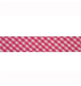 Restyle Bias Tape - 1 meter - checkered red - 18 mm