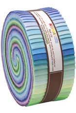 Robert Kaufman 2-1/2in Strips Roll Up - Kona Solids Sunset Colorstory