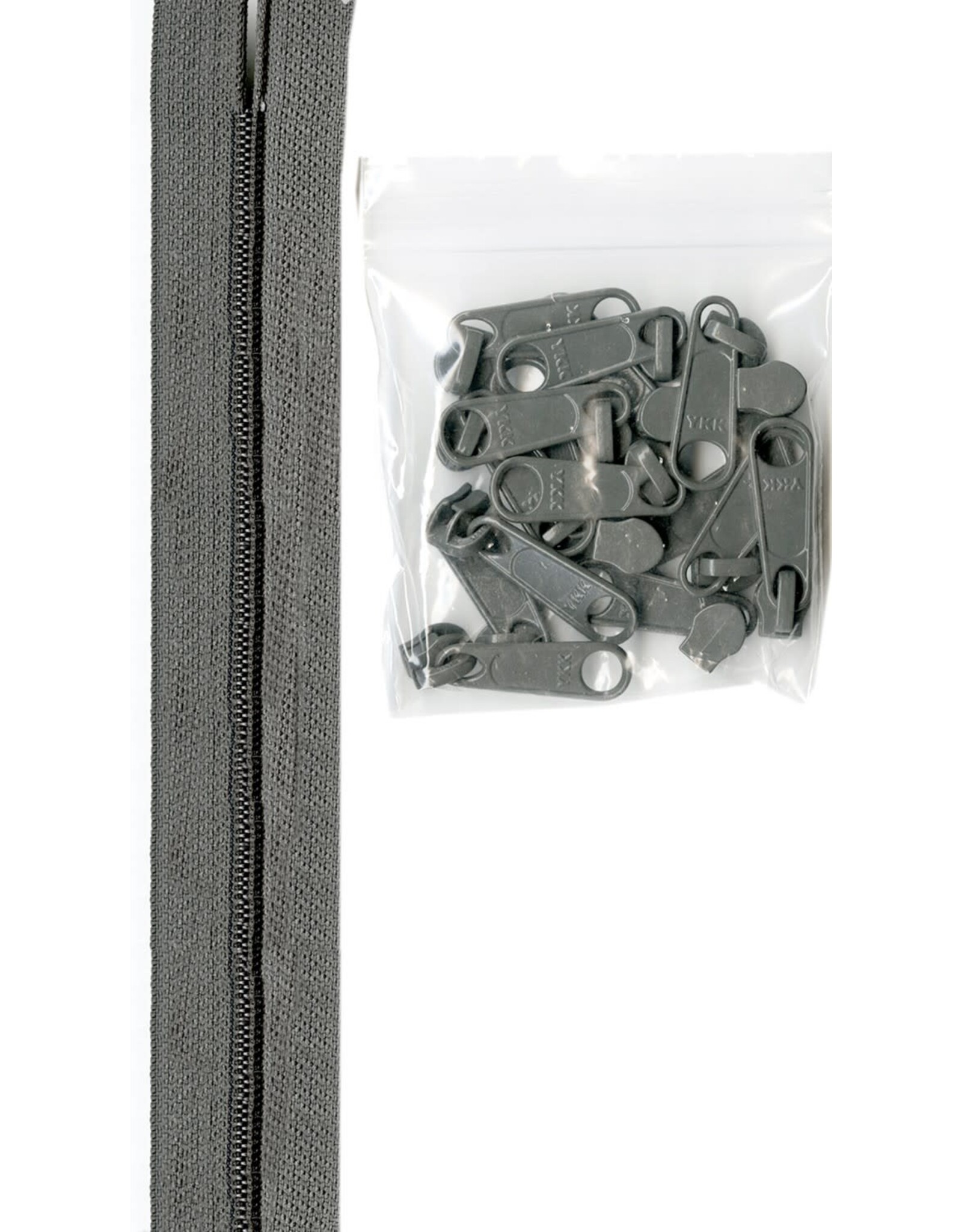 Zippers By The Yard 4 Yard Pewter Nanno Creative