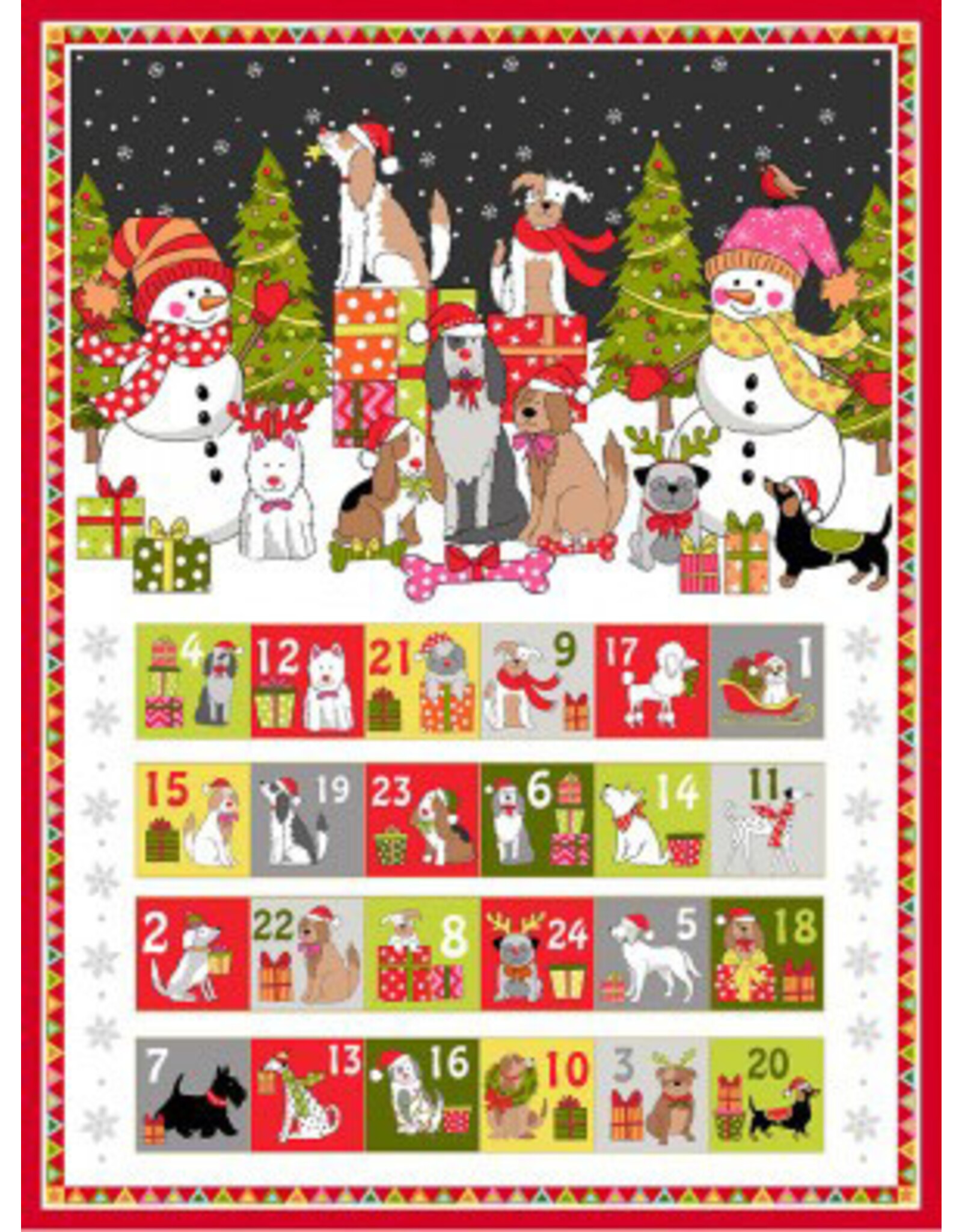 Makower UK Makower UK - Yappy Dog - Advent Kalender - 2368/1