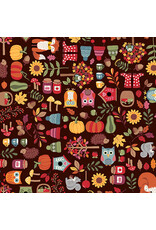 Makower UK Makower UK - Autumn Days - Icons Brown - TP-2593-V