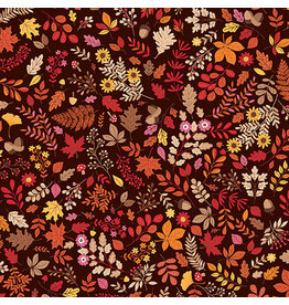 Makower UK Autumn Days - Foliage Brown