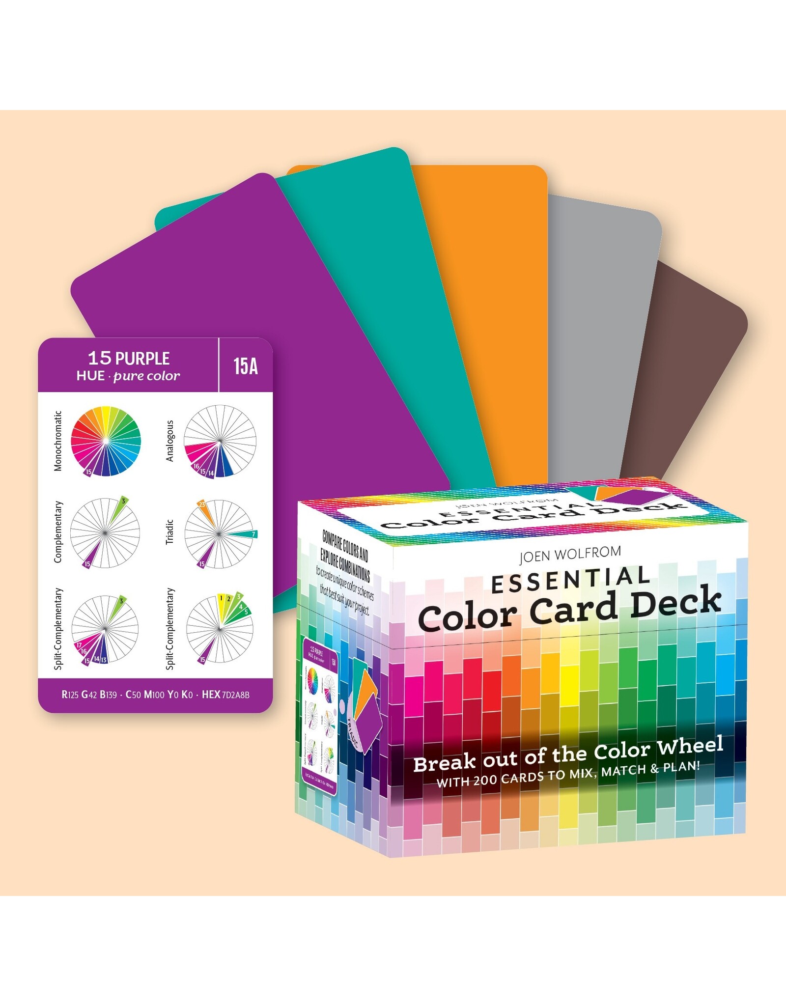 CT Publishing Joen Wolfrom - Essential Color Card Deck - set met 200 kleurkaarten