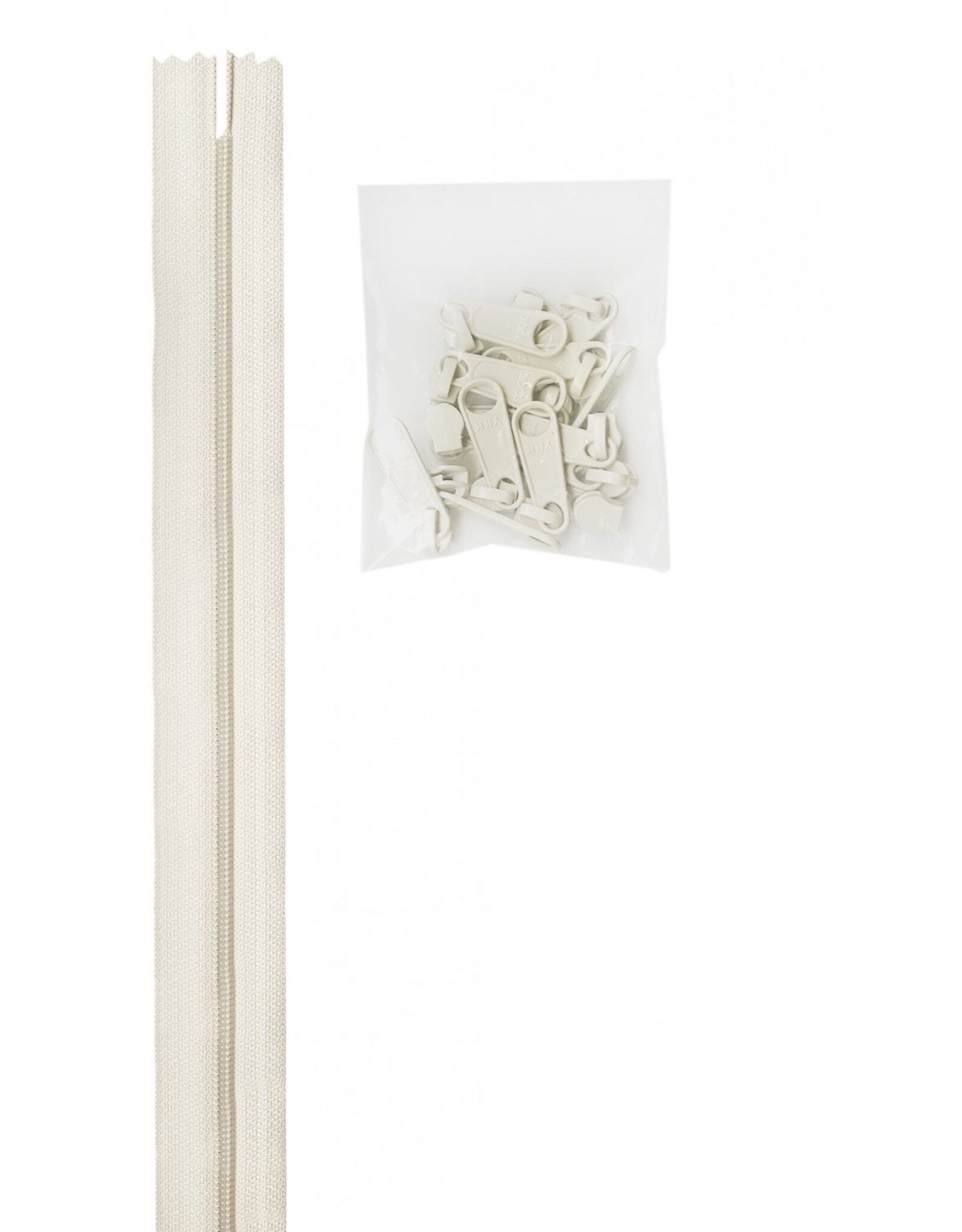 ByAnnie Zippers By The Yard 4 Yard white/white Nanno Creative