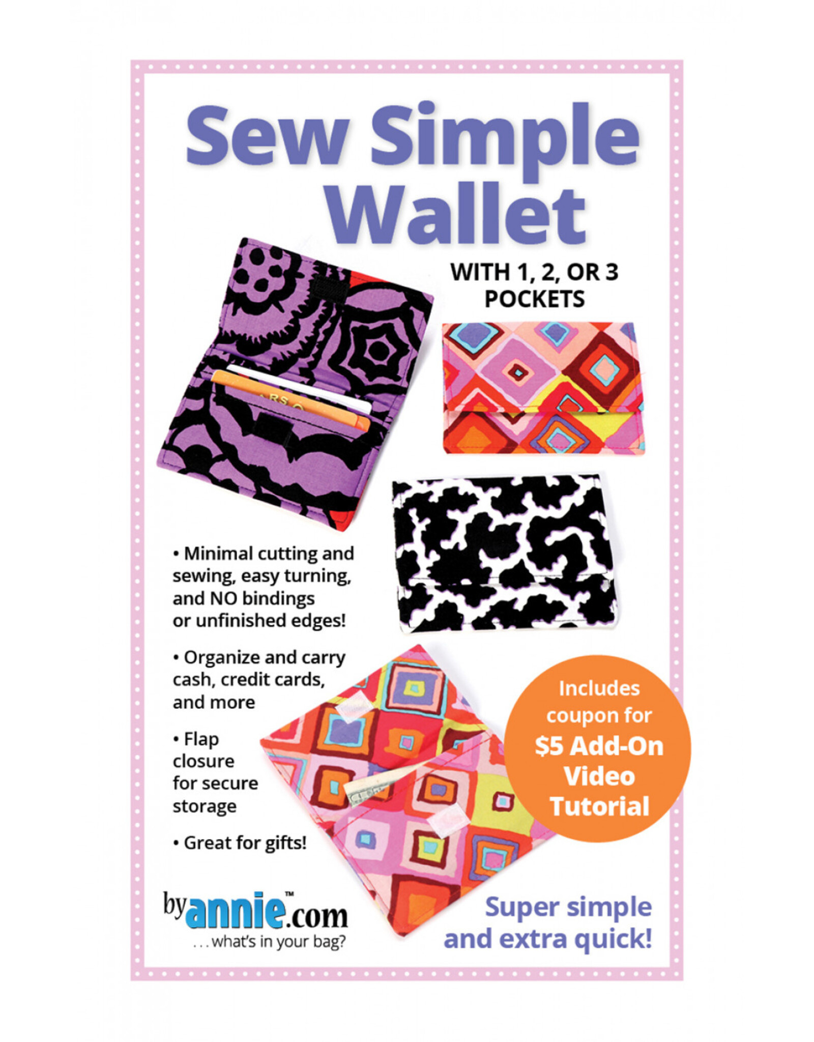 ByAnnie Sew Simple Wallet - by Annie  - PBA-304