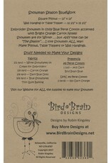 Bird Brain Designs Snowman Season Bluework - embroidery pattern