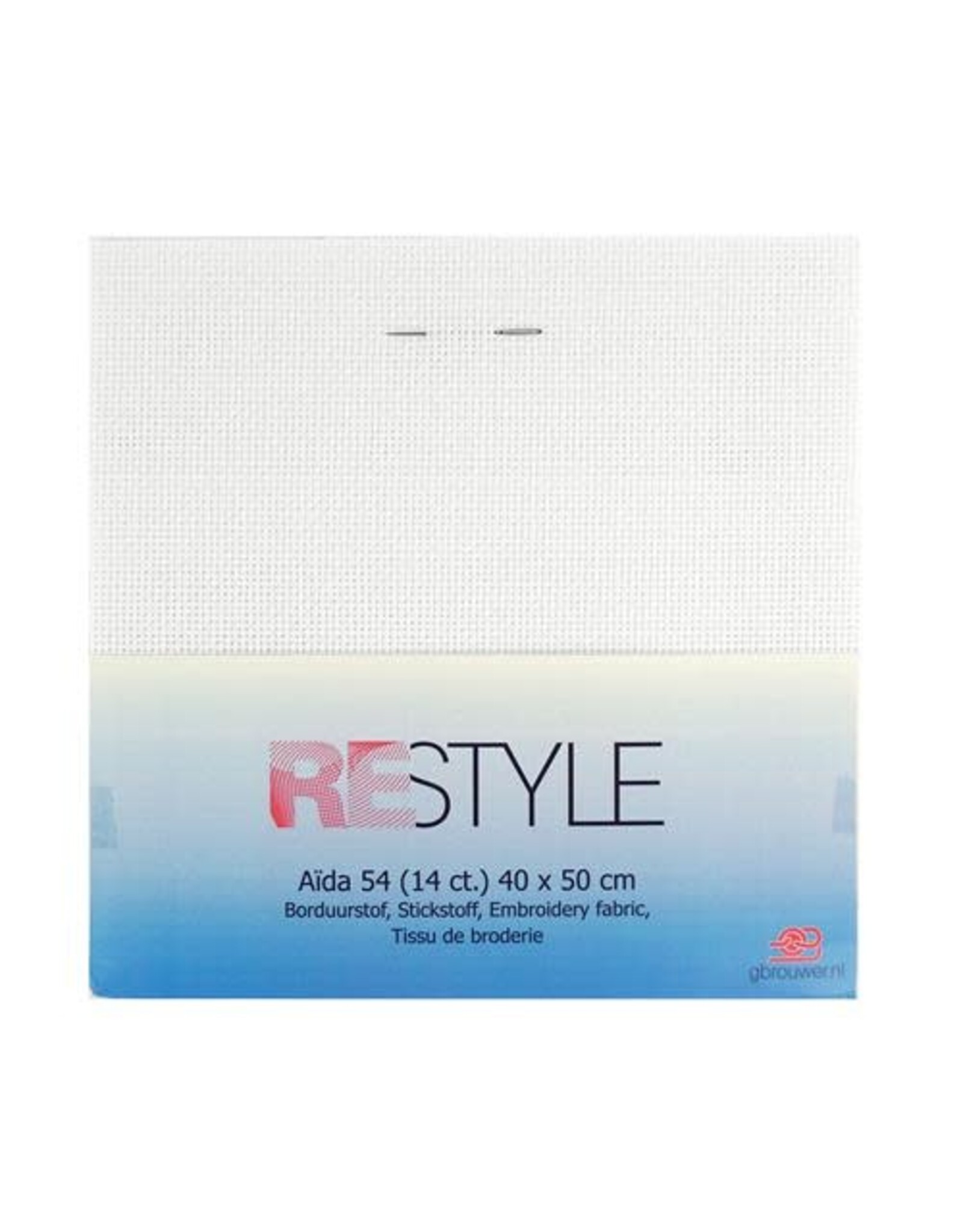 Restyle Borduurstof - Aida 54 - 14 count - 40 x 50 cm - white