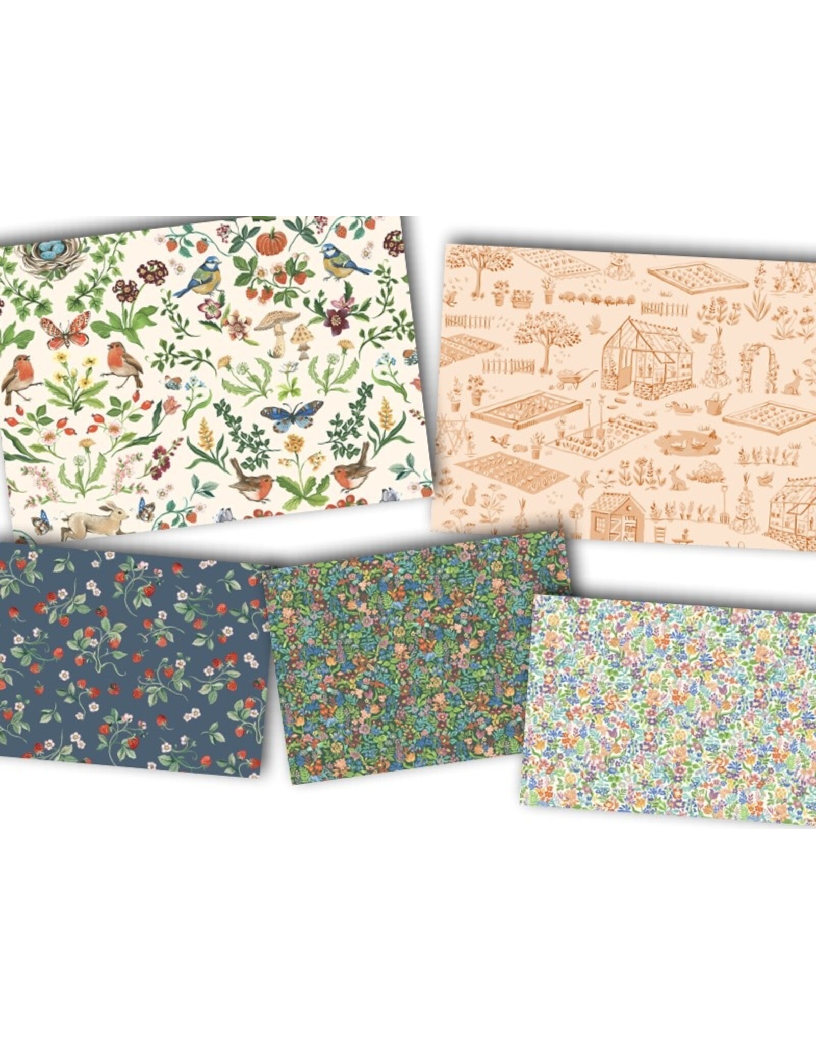 Windham Clare Therese Gray - Robin - Fat Quarter Pakket