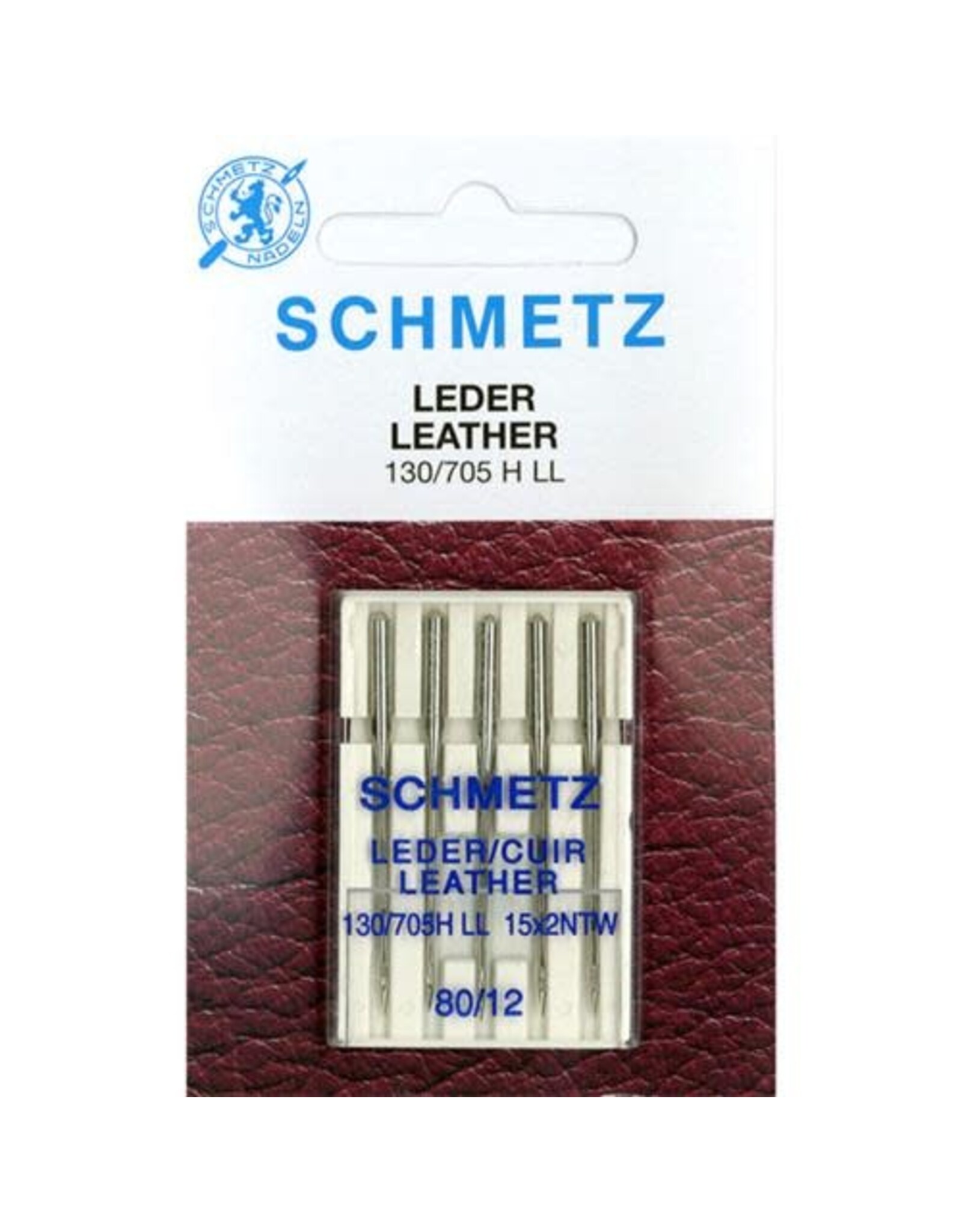 Schmetz Schmetz - box with 5 Sewing Machine Needles for Leather - 130/705 H-LL - 80