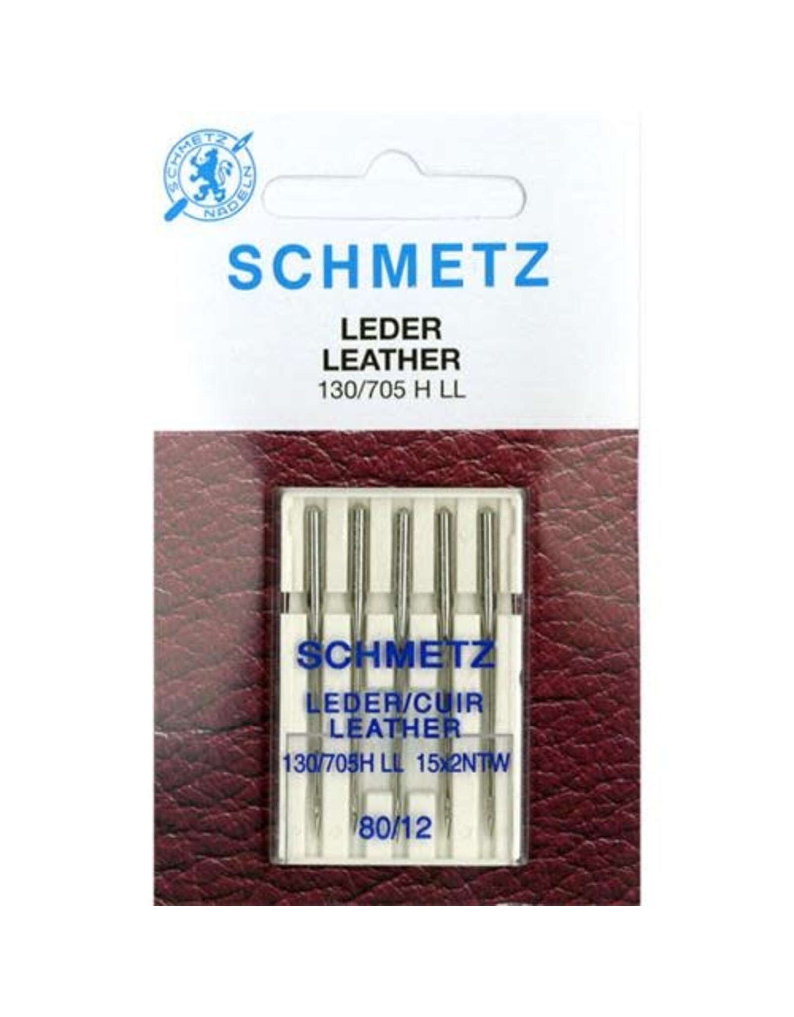 Schmetz Schmetz - pakje met 5 naaimachinenaalden voor leer - 130/705 H-LL - 80