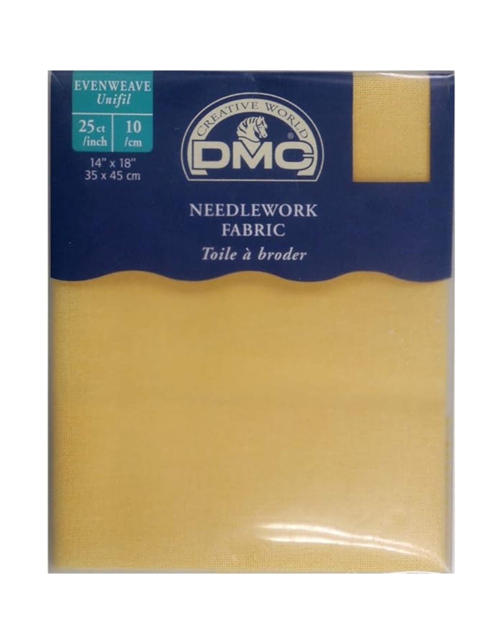 DMC Embroidery Fabric - Evenweave - 25 count - yellow - 745