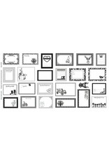 Diversen Quilt Labels - Black & White panel