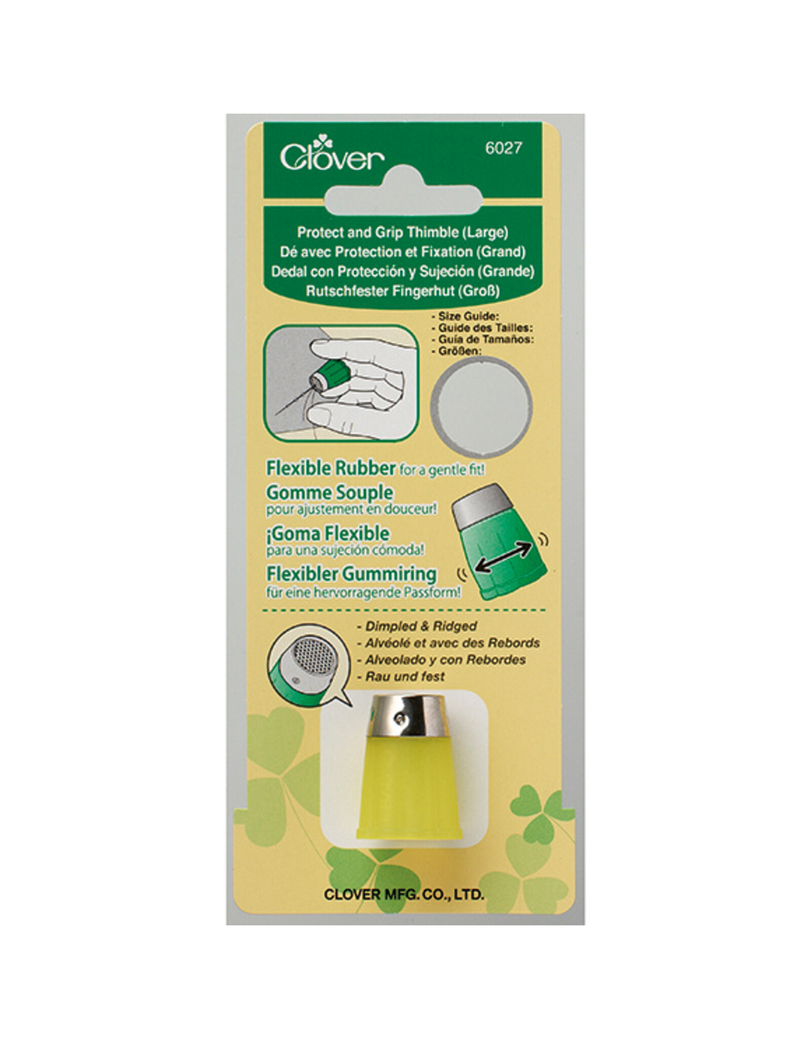 Clover Clover - Thimble - rubber/metal - Large - 6027