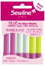 Sewline Sewline Fabric Glue Refill - Blue/Pink/Yellow - Bonuspack - FAB50062