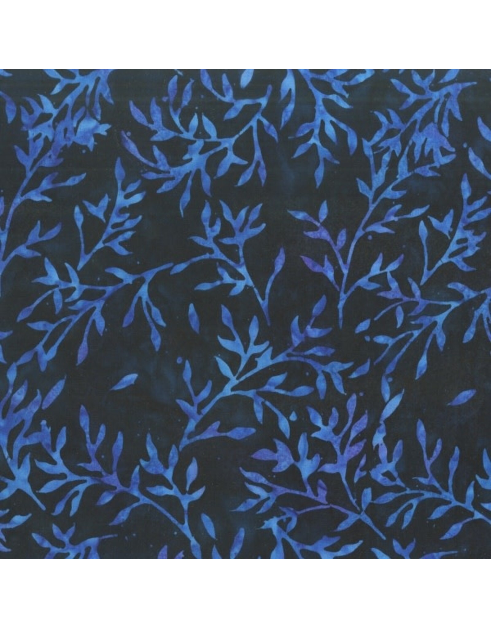 Anthology Fabrics Be Colourful Batik - Ditzy Vines Dark Blue