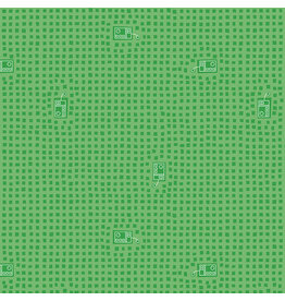 Benartex Contempo Studio Robo Boogie - Remote - Green