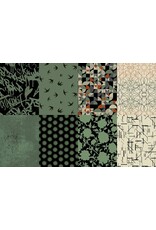 Andover Libs Elliott - Verdigris - Fat Quarter Pakket - Groen