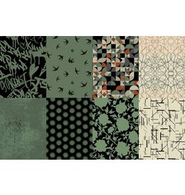 Andover Verdigris - Fat Quarter Pakket - Groen