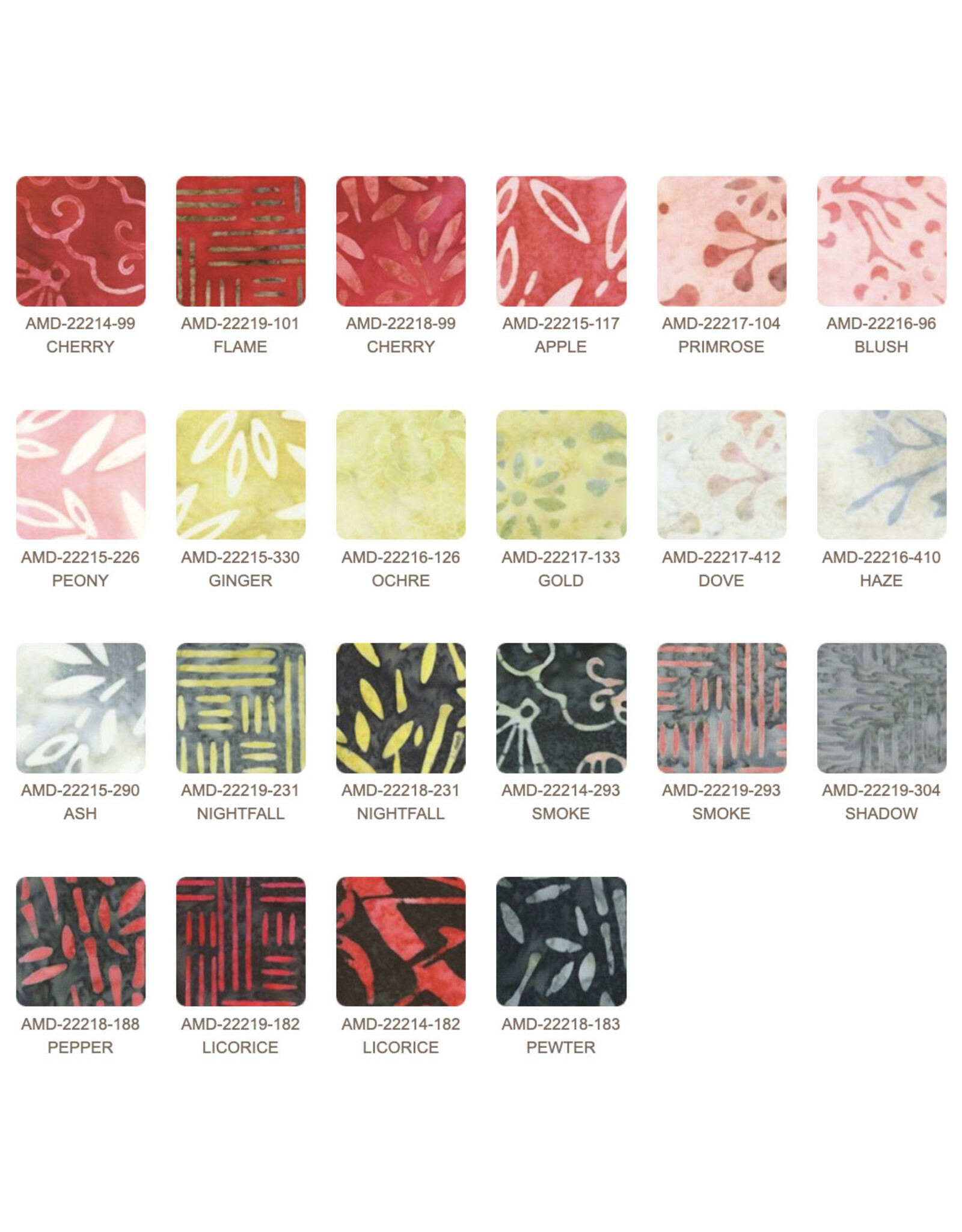 Robert Kaufman Artisan Batiks - Bamboo Garden - 5 x 5 pack